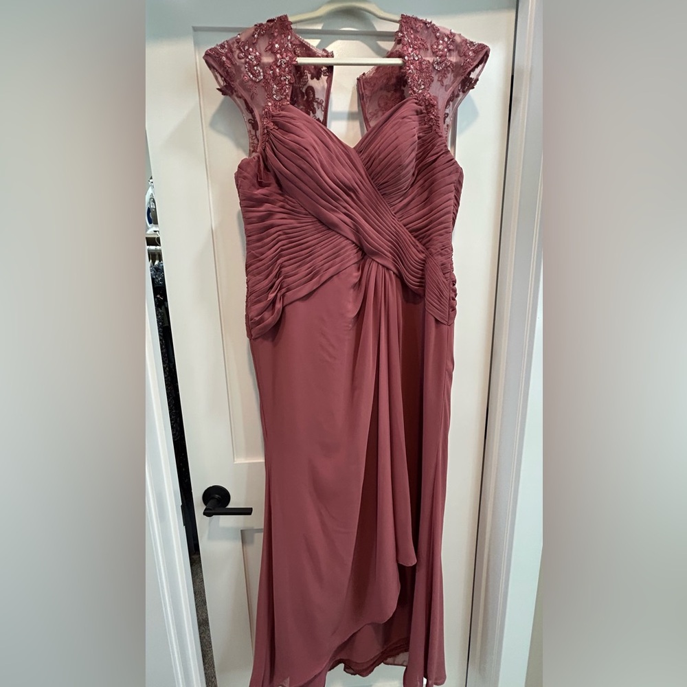 Azazie Strapless Mauve Dress